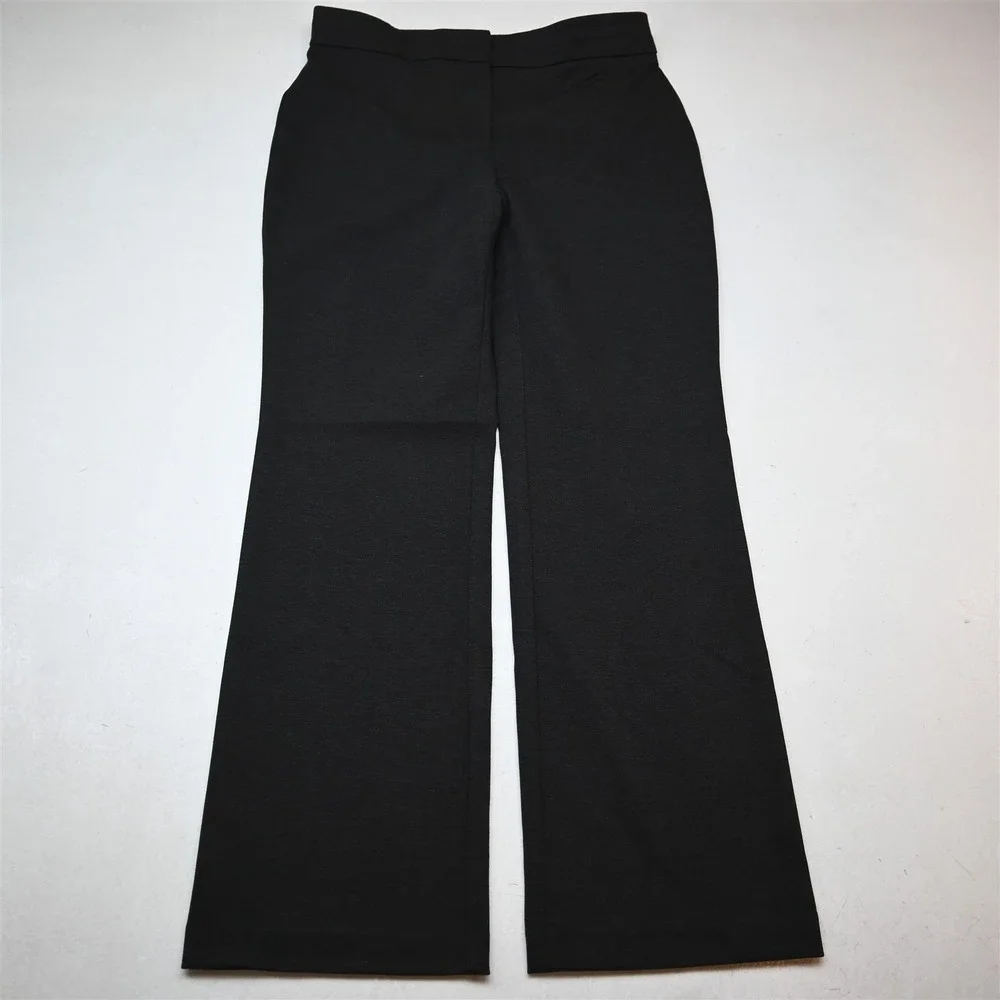 Chicos 8 Gray Ponte High Rise Straight Dress Womens Pants
